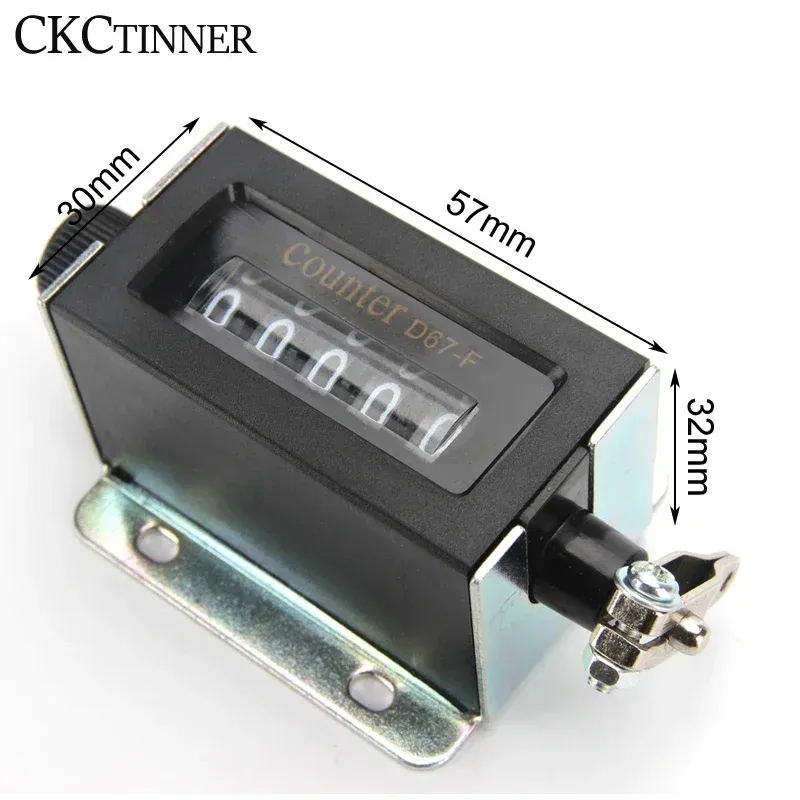 

0-99999 D67-F счетчики с 5 цифрами сбрасываемый полный Герметичный кварцевый счетчик черный корпус механический Тяговый ручной счетчик