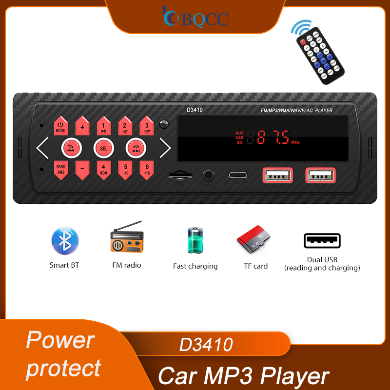 

BQCC 1DIN MP3 Автомобильный Радиоприемник С FM USB TF AUX Bluetooth Защита Автомобильный Мультимедийный Аудио Стерео Тюнер Вс...
