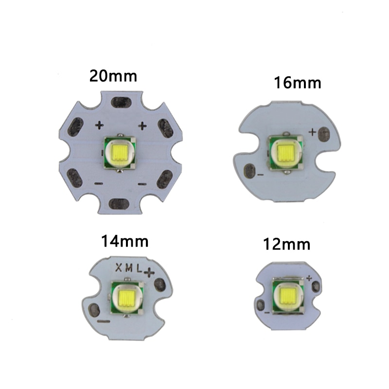 

1 шт. XML XM-L1 T6 LED U2 10 Вт БЕЛЫЙ светодиодный излучатель высокой мощности с печатной платой 12 мм 14 мм 16 мм 20 мм для светодиодной вспышки DIY