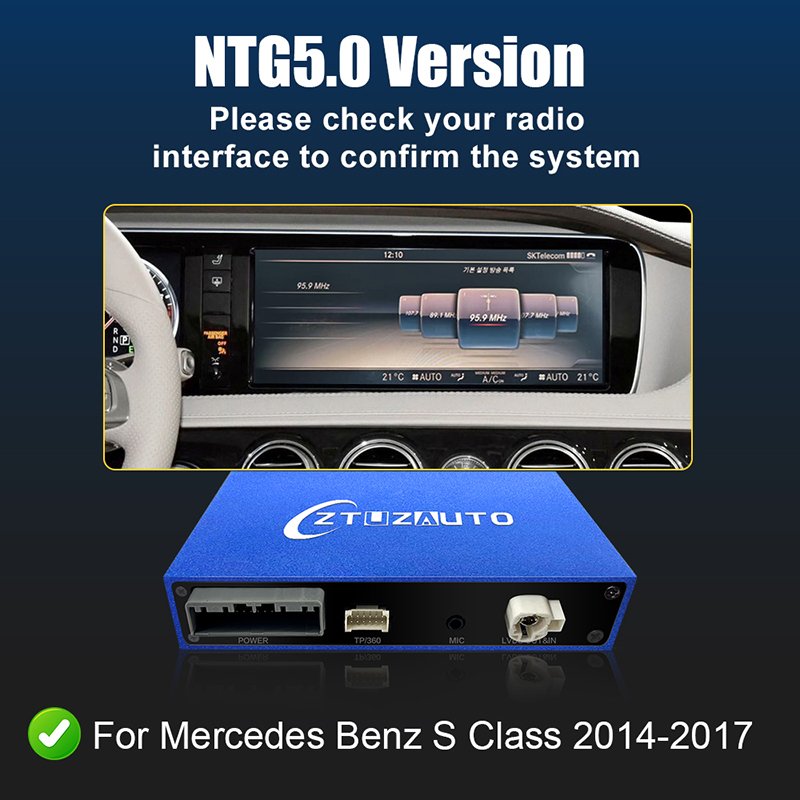 

Беспроводной комплект для модернизации Carplay, декодер для Mercedes Benz NTG5.0 S Class W222 2014-2017 года, поддержка Android Auto, Mirror Link