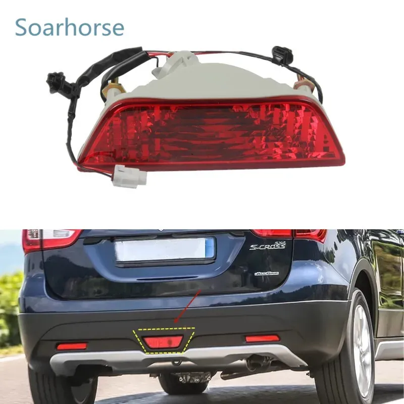 

Задний задний бампер Soarhorse, противотуманная фара, стоп-отражатель для Suzuki SX4 S-Cross Swift Sports 2013, 2014, 2016, 2017, 2018