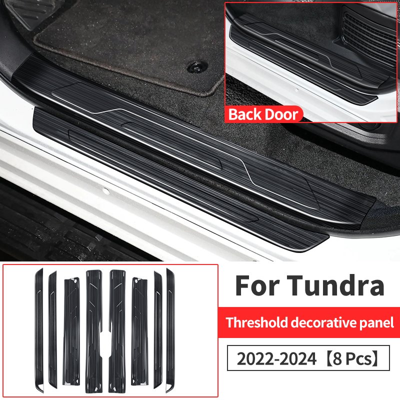 

Для 2022 2023 2024 Toyota Tundra Защитная крышка порога из нержавеющей стали модернизированные аксессуары для тюнинга интерьера