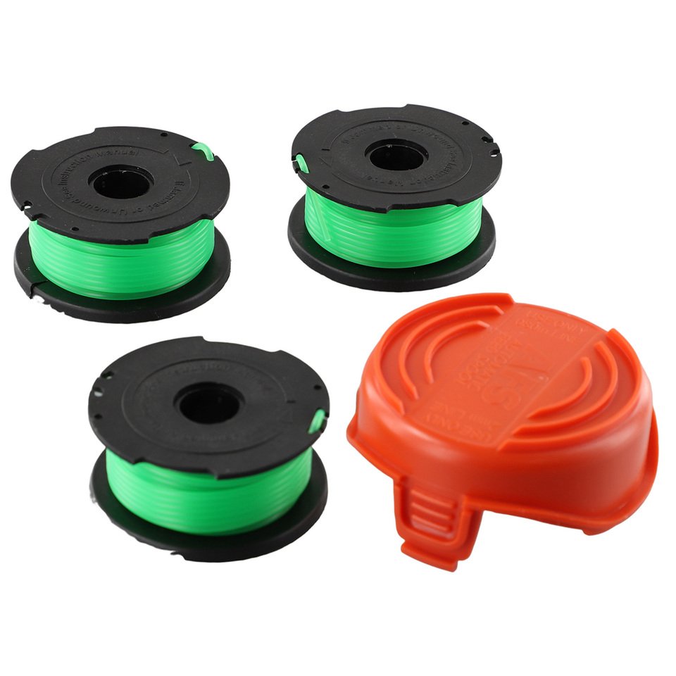

1 компл./3 шт., катушка триммера, 1 шт., комплект крышек для Black & Decker A6482 GL7033 GL8033 GL9035, сменные катушки, садовые принадлежности, новинка