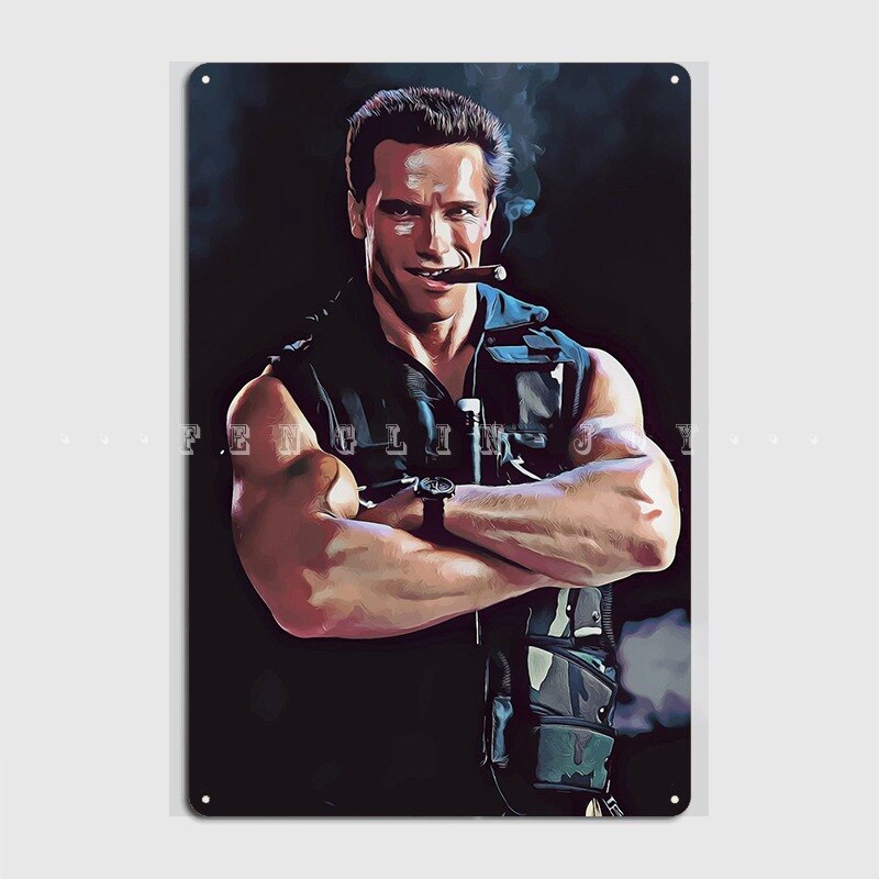 

Металлическая табличка Commando Schwarzenegger