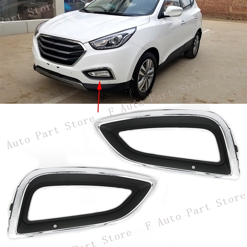 

Для Hyundai IX35 2014 2015 2016, передний бампер автомобиля, противотуманная фара, рамка, крышка противотуманной фары, накладка на фару, крышка капота, лицевая панель