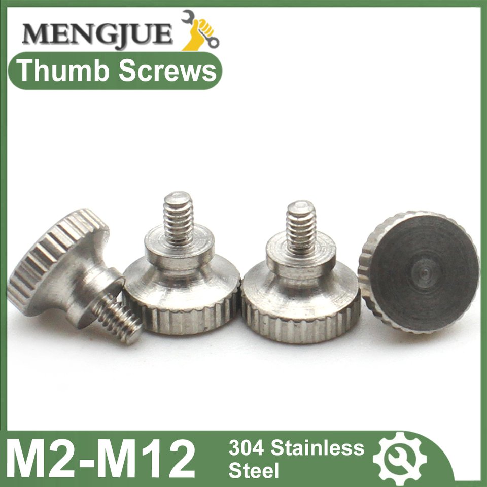 

M2 M2.5 M3 M4 M5~M12 5/2/1 шт. Нержавеющая сталь 304 Высокоступенчатый болт с накатанной головкой Болты с ручкой Винты с накатанной головкой Длина 3–35 мм