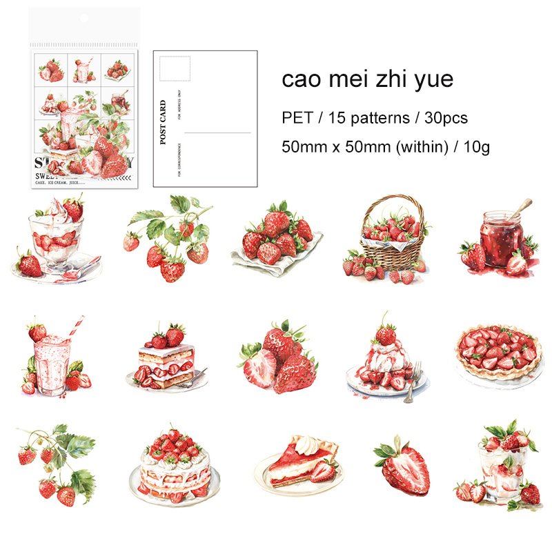 

Серия Sweet Time, милые фрукты, десерт, пейзаж, наклейка для домашних животных, креативный материал для журнала «сделай сам», коллаж, скрапбук, канцелярские принадлежности