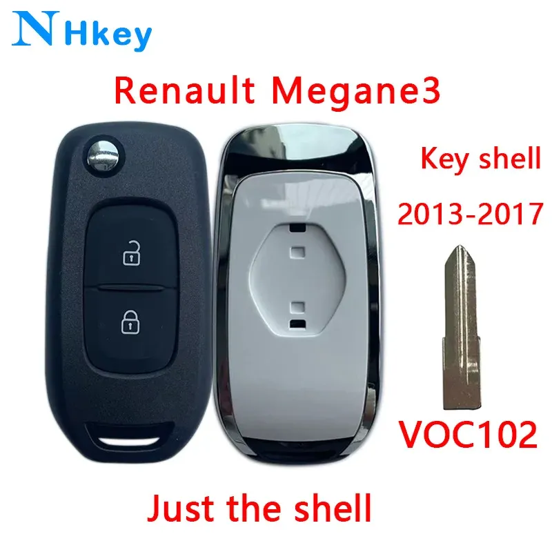 

NHkey для Renault Megane 3 Dacia Duster Kadjar Captur символ 2 кнопки FCC ID: CWTWB1G767 откидной складной корпус дистанционного ключа автомобиля