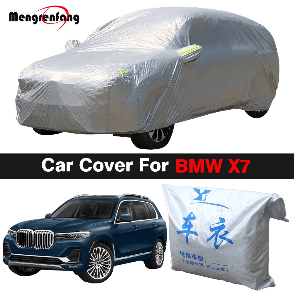 

Полный автомобильный чехол для BMW X7 2018-2022, внедорожник, уличный летний солнцезащитный козырек с защитой от УФ-лучей, защита от снега, дождя, ветра, пыли, подходит для любой погоды