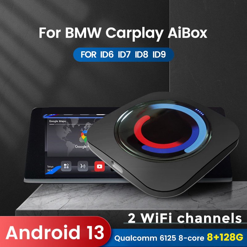 

Android 13 8-ядерный процессор Qualcomm 6125 потоковая мини AI коробка для BMW ID6-ID9 беспроводное воспроизведение автомобиля обновленный 2 WIFI каналы 4G SIM