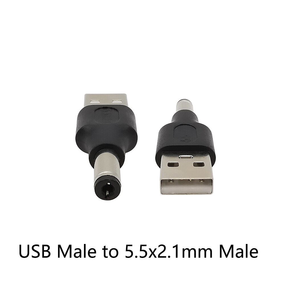 

1/2/5 шт. 5,5*2,1 мм гнездовой разъем для USB 2,0 типа A штекерный разъем постоянного тока 5 В адаптер питания для ноутбука
