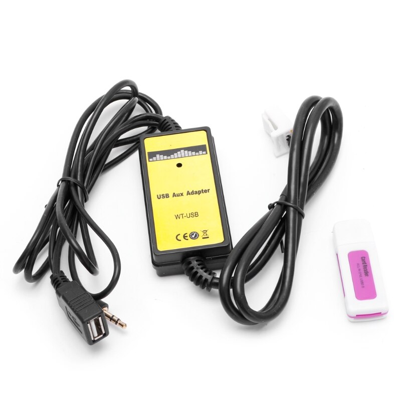 

Аудиокабель AUX 2x6pin, Автомобильный USB Aux-вход, адаптер, mp3-плеер, радиоинтерфейс для Toyota Camry/Corolla/Matrix