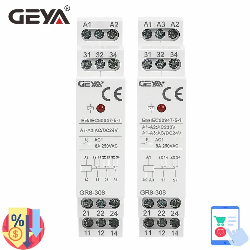 

GEYA GR8-308 Промежуточное реле 8A