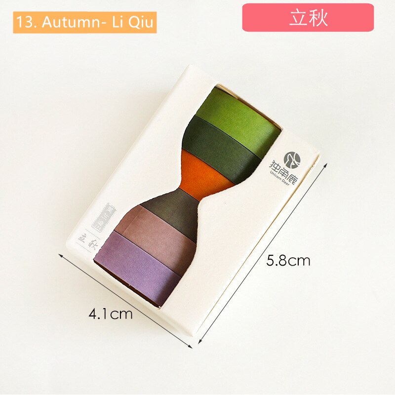 

24 дроссель бумаги набор декоративного скотча Васи на весну и зиму сезона Цвет 9 мм клейкой ленты Дневник стикеры для альбомов украшения A6407