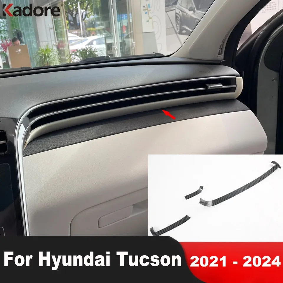 

Боковая крышка вентиляционного отверстия автомобиля, накладка для Hyundai Tucson NX4 2021 2022 2023 2024, аксессуары для интерьера из углеродного волокна