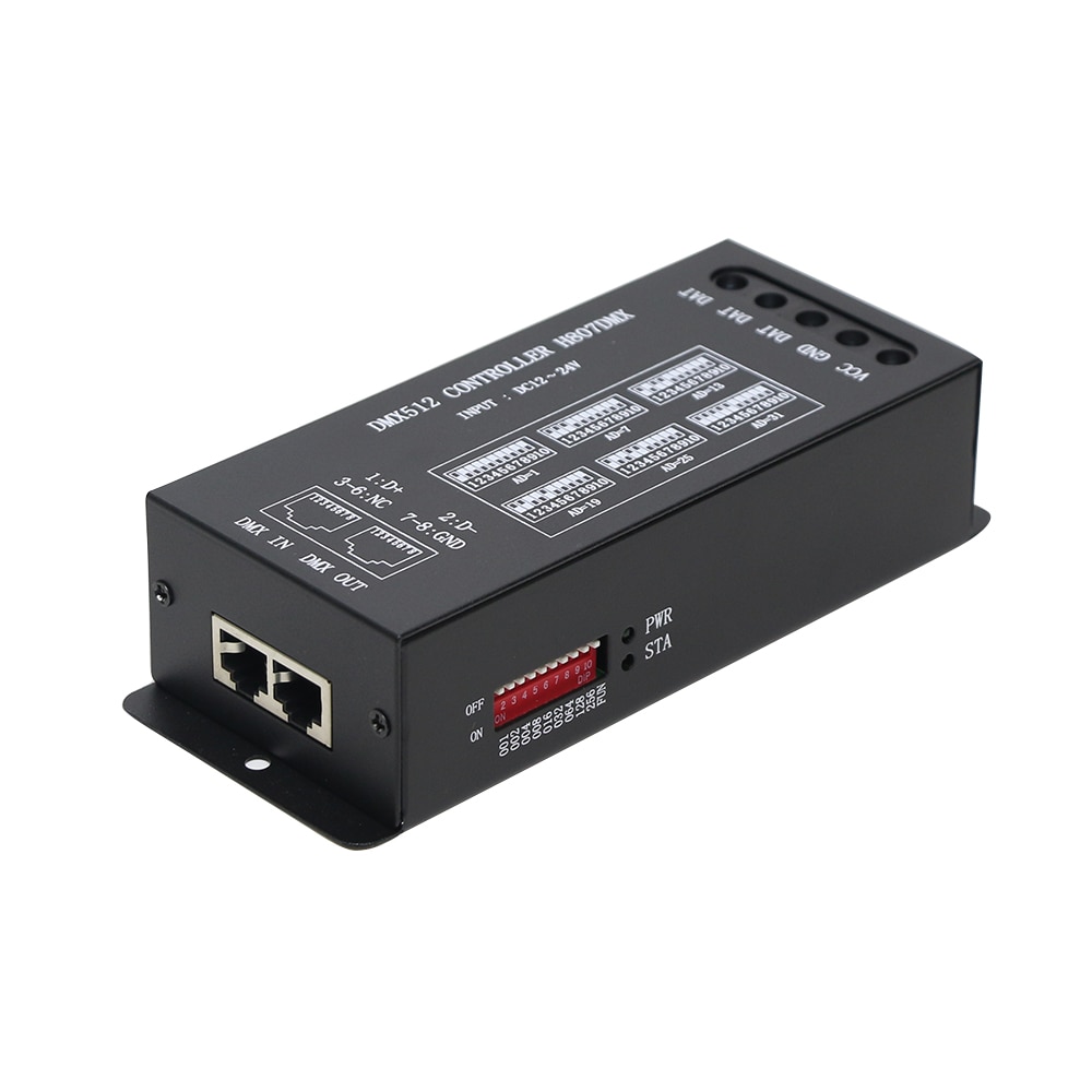 

RGB контроллер COLORNIE H807dmx для WS2812 WS2813 1024 пикселей 14 каналов