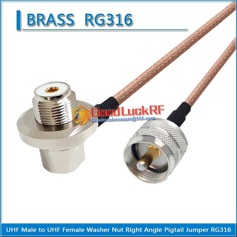 

Удлинительный кабель RG316, PL259 SO239, UHF, прямой угол 90 градусов