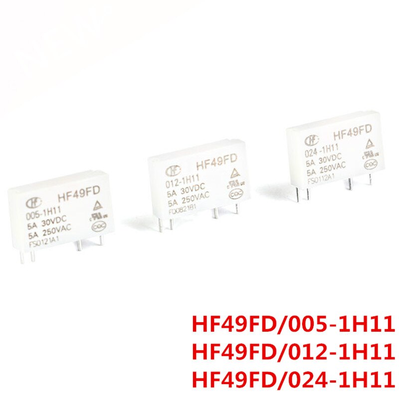 

Реле HF49FD Your Cee DC 5В 12В 24В 5A