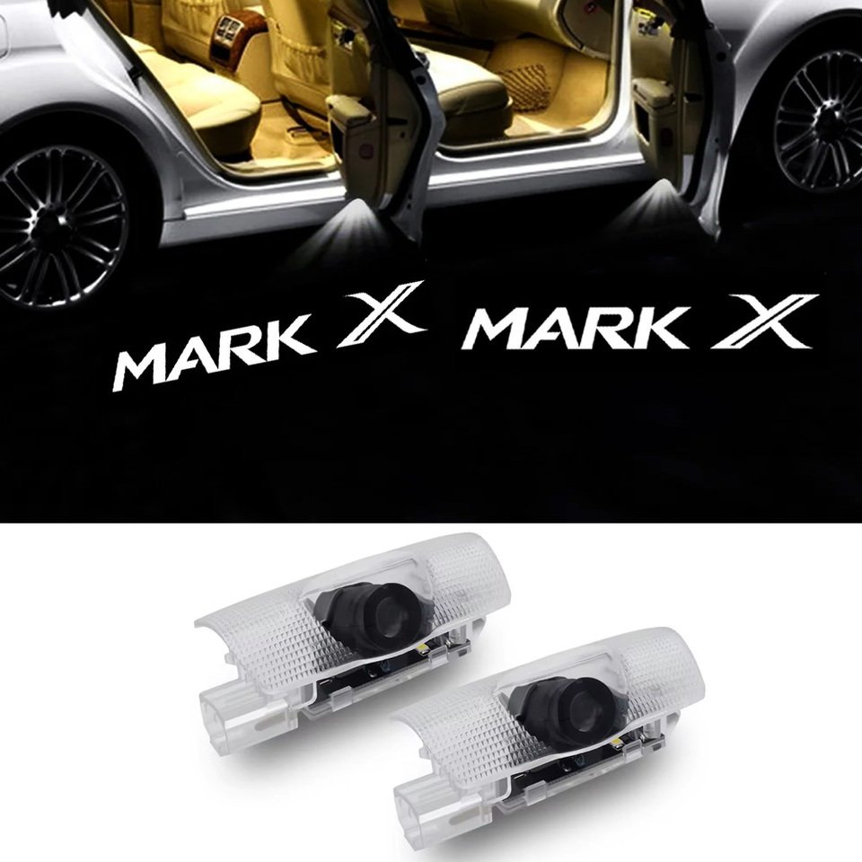 

Белый Mark X для Toyota Door Light 2 шт. MarkX Logo Shadow Light Courtesy Lamp для Toyota Reiz Mark X Toyota Декоративная лампа