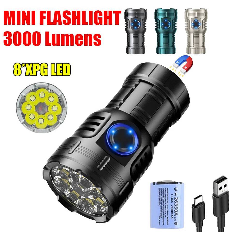 

Тактический фонарик KDULIT 8 LED из алюминиевого сплава