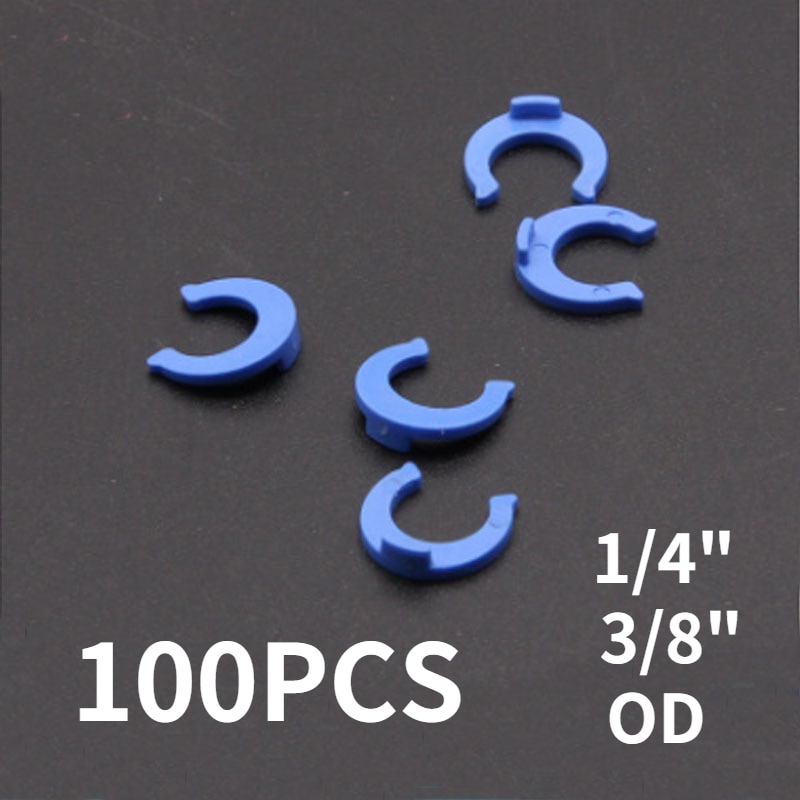

Пластиковые фитинги для труб 1/4" 3/8", синие клипсы