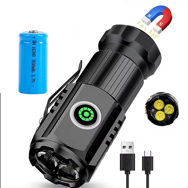 

LONGRIVER Мини-фонарик 2000 Лм USB C