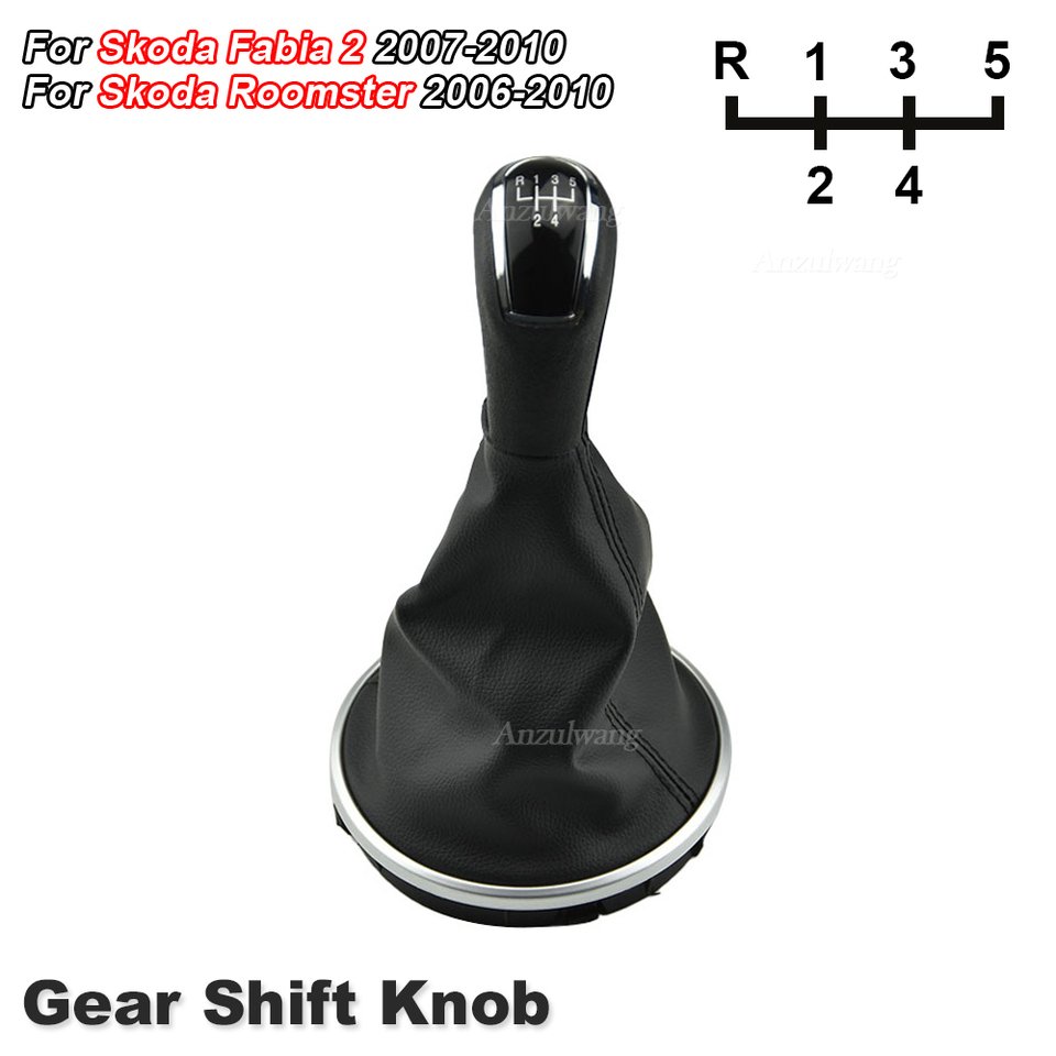 

Для Skoda Fabia 2 2007-2010/Roomster 2006-2010 новая 5-скоростная ручка переключения передач с кожаным чехлом