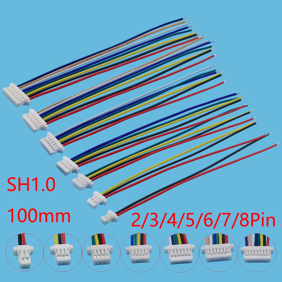 

Коннектор SH 1,0 JST SH1.0 2/3/4/5/6/7/8 контактный гнездовой разъем, 5/10 шт