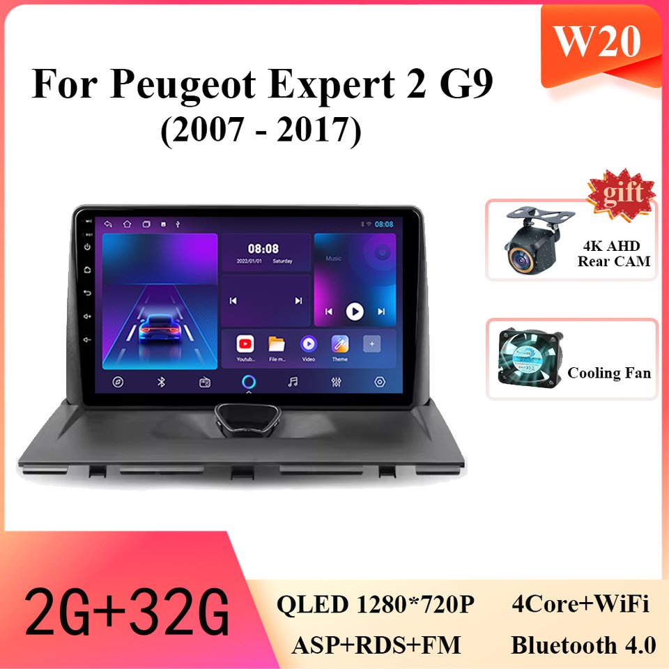 

9-дюймовый Android 14 для Peugeot Expert 2 G9 2007-2017 Автомобильный радиоприемник Мультимедийный видеоплеер GPS-навигация 5G Wi-Fi Высокопроизводительный