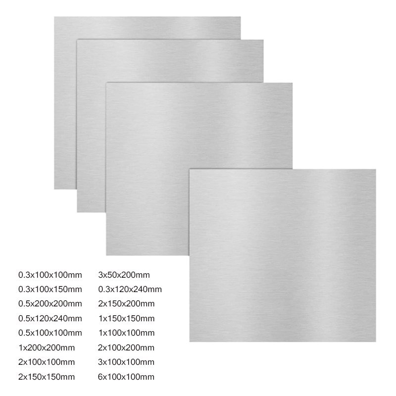 

Алюминиевая пластина 100x100/300x300 мм