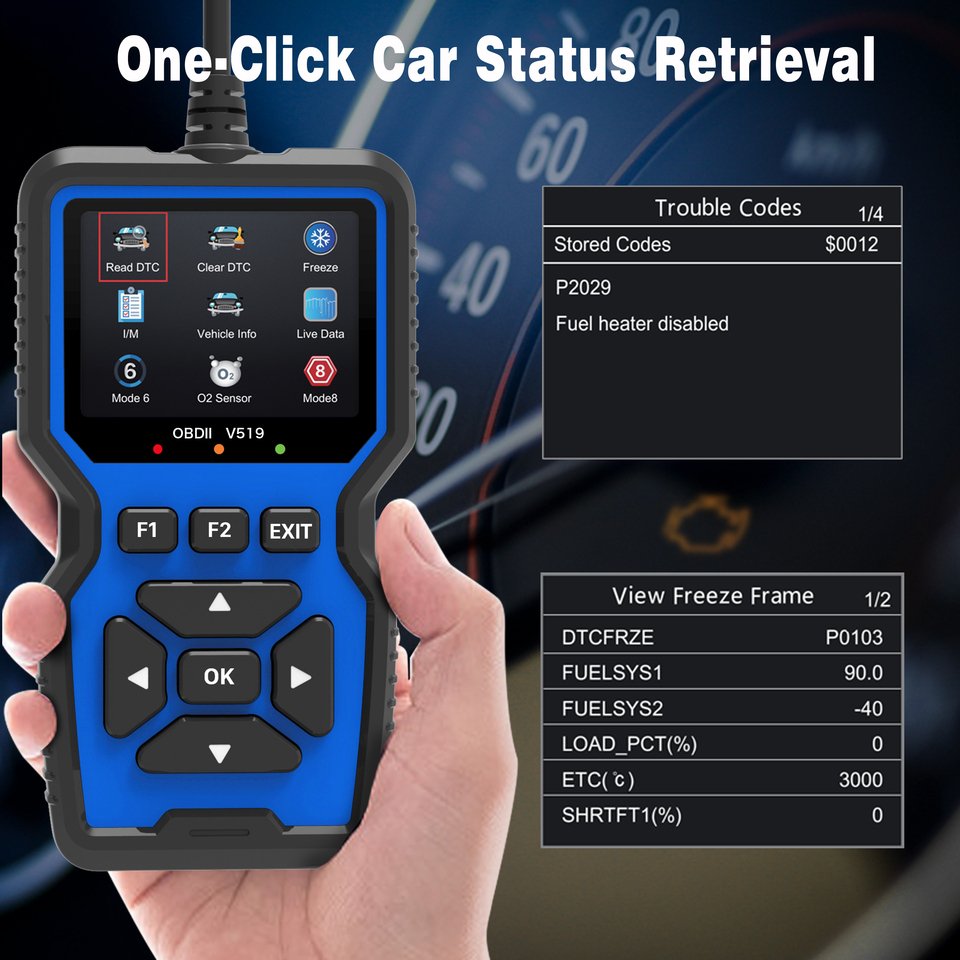 

V519 автомобильный Устранитель проблем obd2 elm327 Обнаружение неисправности двигателя данных Обнаружение напряжения батареи