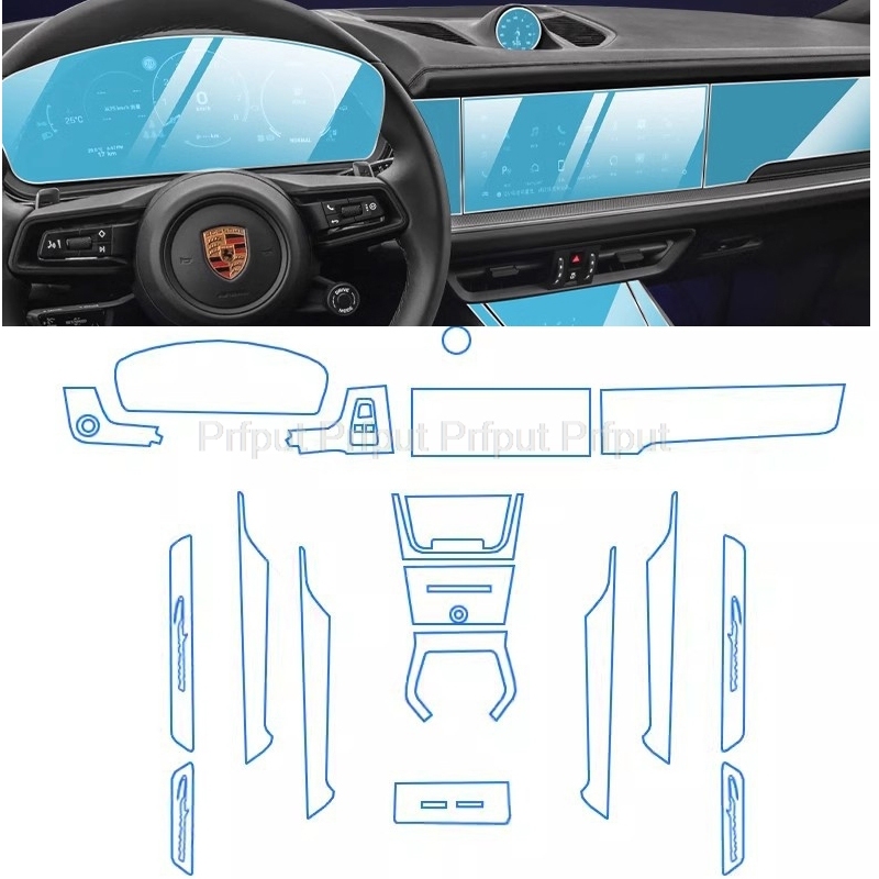 

Защитная пленка из ТПУ для Porsche Cayenne 2024 2025, автомобильная настольная навигация, ЖК-инструмент, автомобильные аксессуары для интерьера