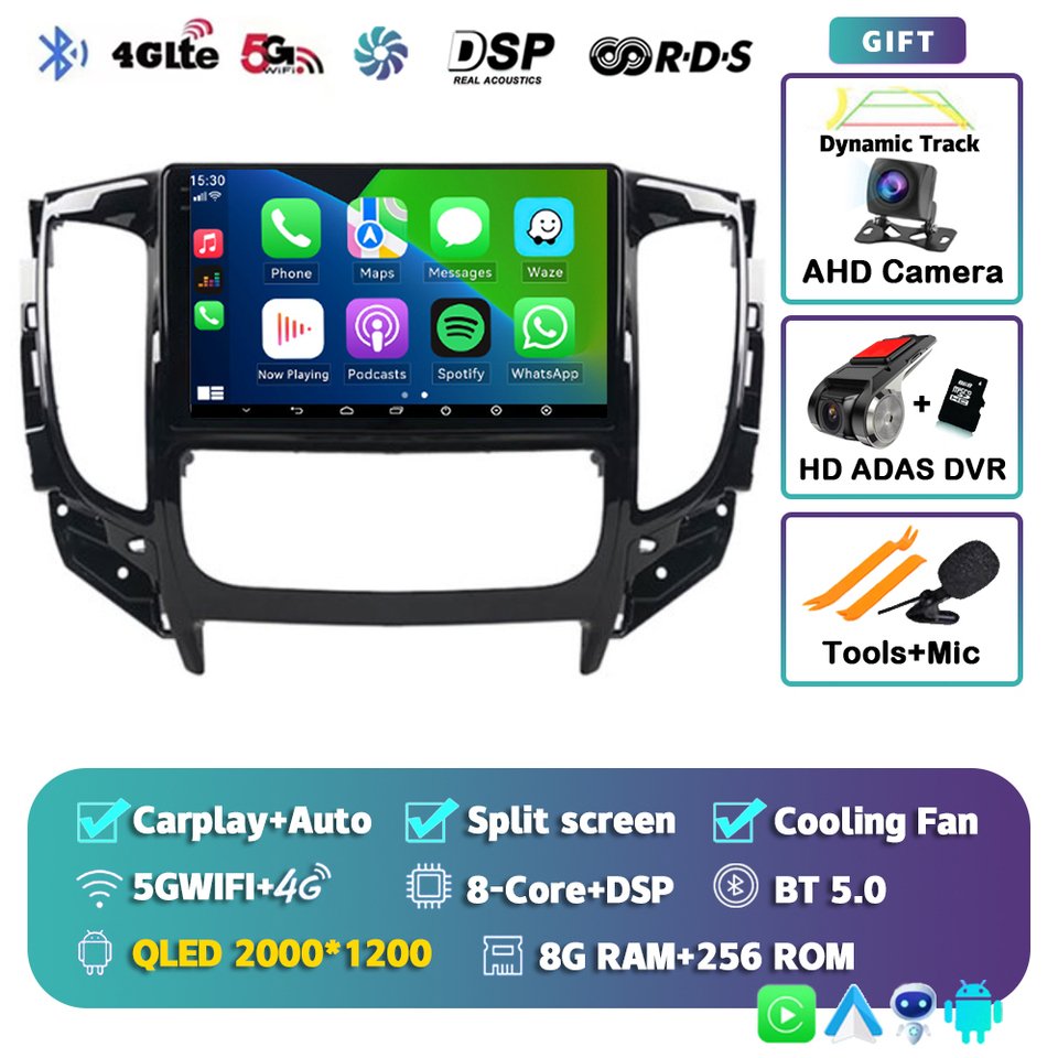 

Автомобильный радиоприемник Carplay Android 13 для Mitsubishi Pajero Sport 3 L200 5 Triton 3 2015 2016 2017 2018 2019 Мультимедийный видеоплеер GPS