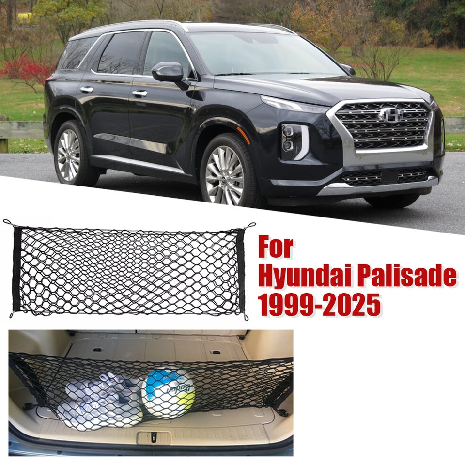 

Сетчатая Сумка Hyundai Palisade Для Автомобиля, Органайзер Для Хранения Грузов, Нейлоновая Сетчатая Сумка Для Хранения Автомо...