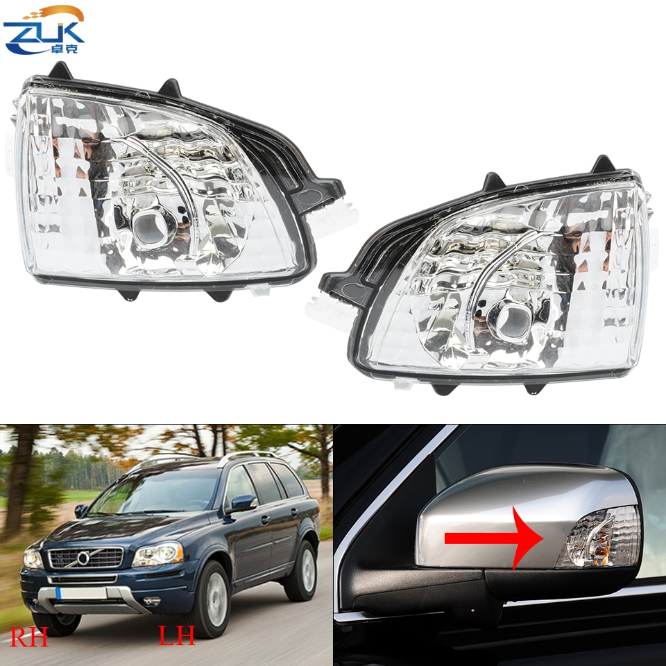 

ZUK боковое зеркало заднего вида указатель поворота для Volvo XC70 XC90 2008-2012 дверное зеркало мигалка лампа 31111813 31111814