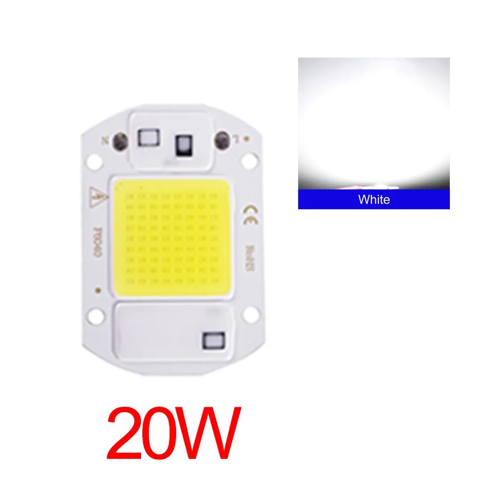 

Светодиодный чип 20 Вт 30 Вт 50 Вт AC 220 В Smart IC Нет необходимости драйвер COB чип свет DIY Лампада прожектор прожектор COB светодиодная лампа шариковое освещение