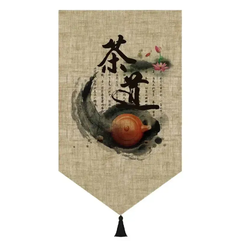 

Триangular short curtain for tea room decor