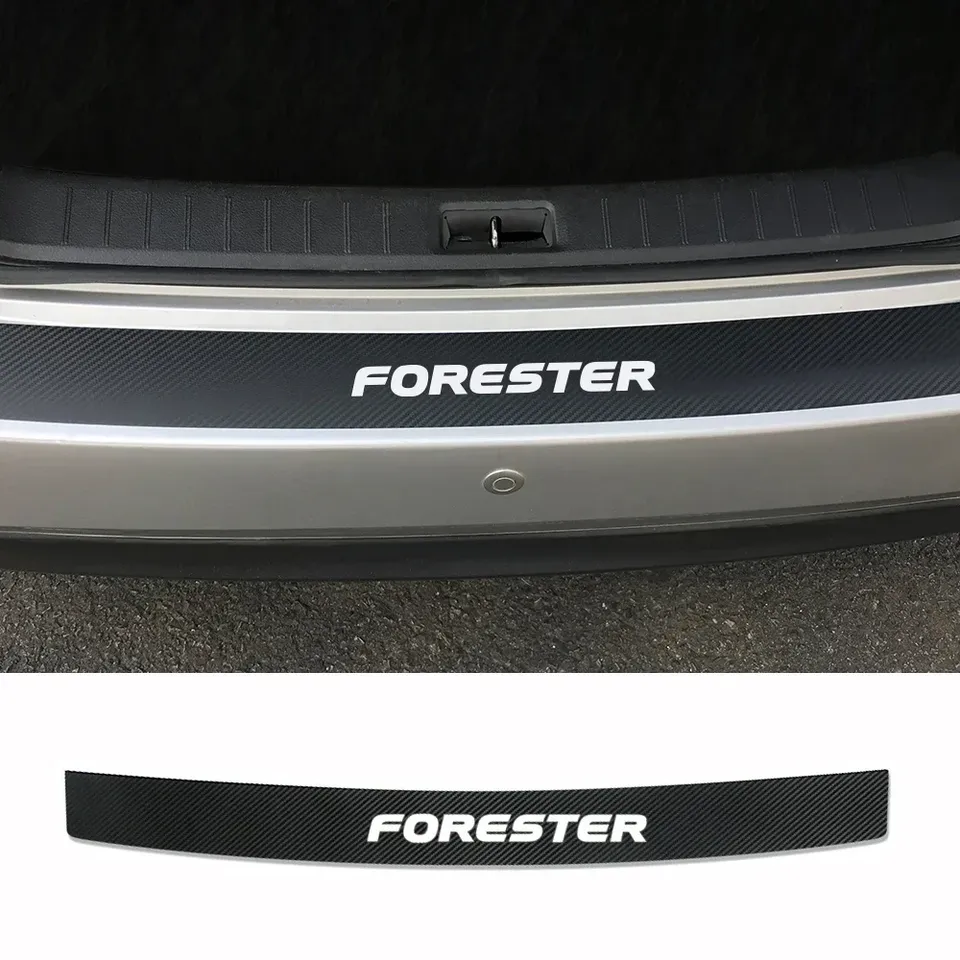 

Для Subaru Forester багажник автомобиля задняя защитная пластина наклейка 3D углеродное волокно авто задний бампер украшения наклейки пленка автомобильные аксессуары