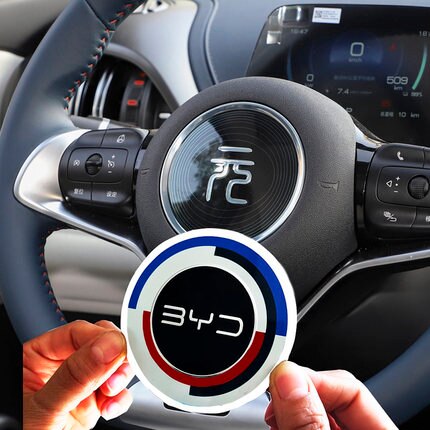 

Для BYD Yuan Plus Atto 3 логотип автомобиля Ступица рулевого колеса центральный колпачок наклейка эмблема