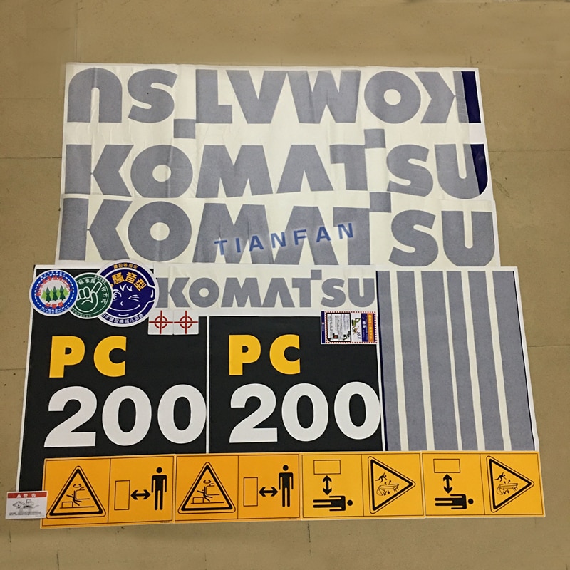 

Для экскаватора Komatsu, наклейка на полный автомобиль, логотип PC200/210/220/350/400/450-7, стандартная модель автомобиля, наклейка WA100