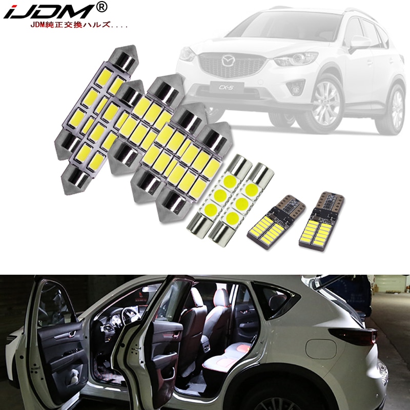 

iJDM White Canbus светодиодный комплект внутренних фонарей автомобиля для 2013 2014 2015 2016 2017 2018 2019 Mazda CX-5 CX5 светодиодные внутренние фонари