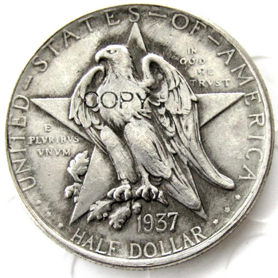 

Серебряная копия монеты США 1937 года, Техасский полудоллар