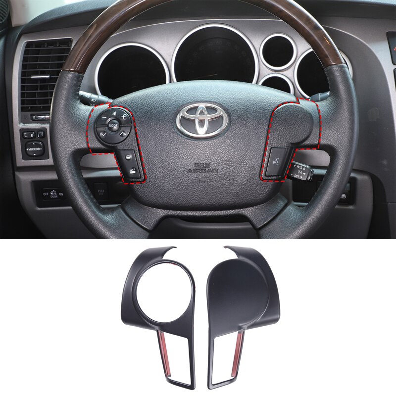 

Для Toyota Tundra 2007-2013 ABS углеродное волокно/матовое черное Автомобильное рулевое колесо декоративная панель Наклейка Автомобильные аксессуары