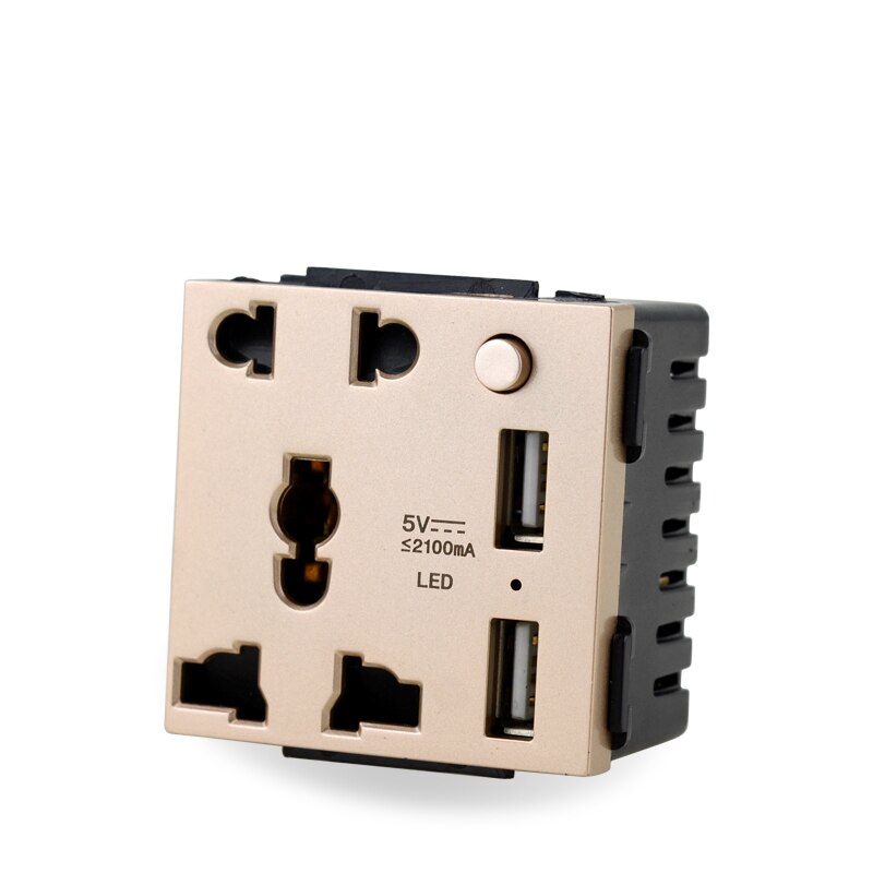 

Модульная электрическая розетка ATLECTRIC с двумя USB-портами