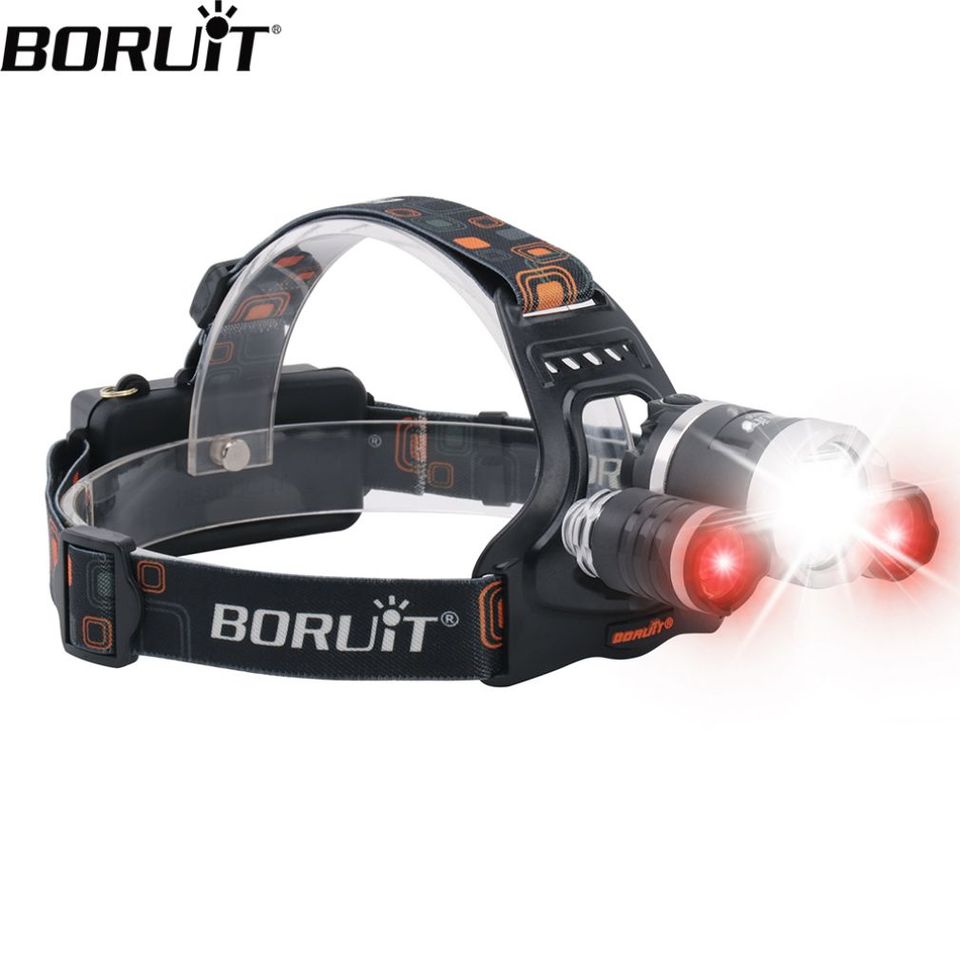 

BORUiT RJ-3000 красный налобный фонарь