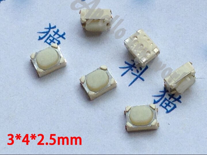 

Микропереключатель SMD тактильная кнопка для Chevrolet New LaCrosse Cruze Excelle Regal Remote Key (3*4*2,5) 100 шт./лот