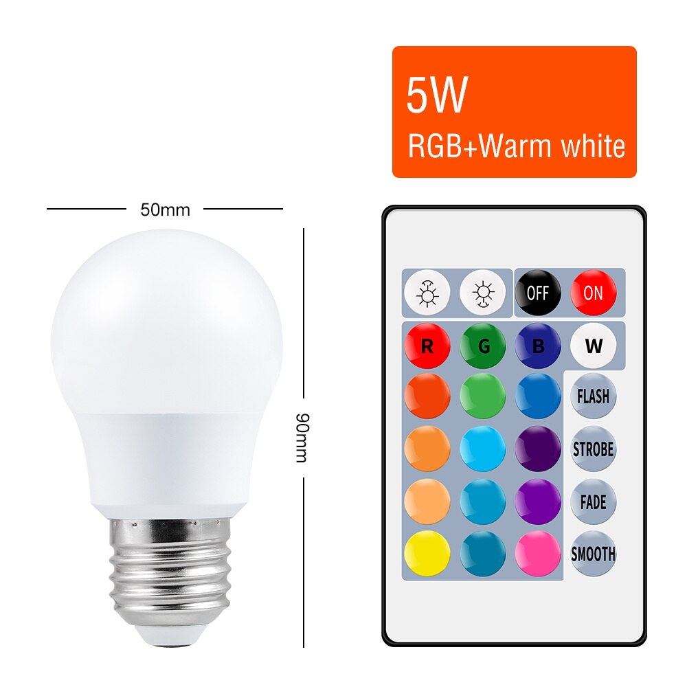 

Светодиодная лампа DuuToo E27 RGB 5/10/15 Вт