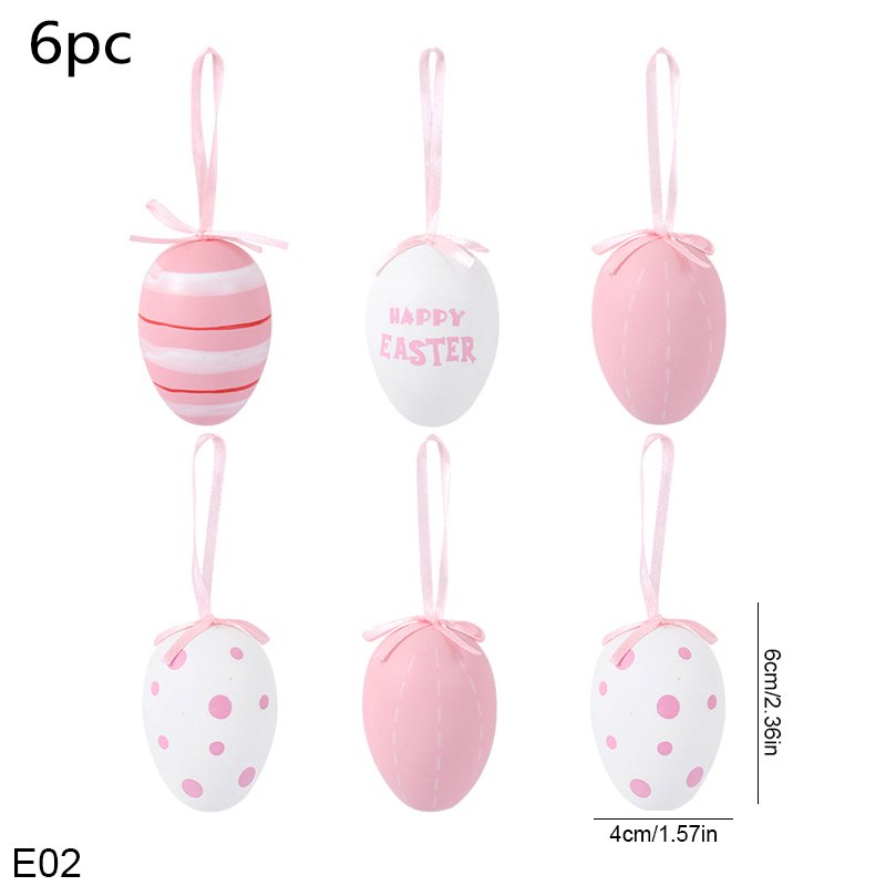 

Пластиковые пасхальные яйца Happy Easter 6 шт.