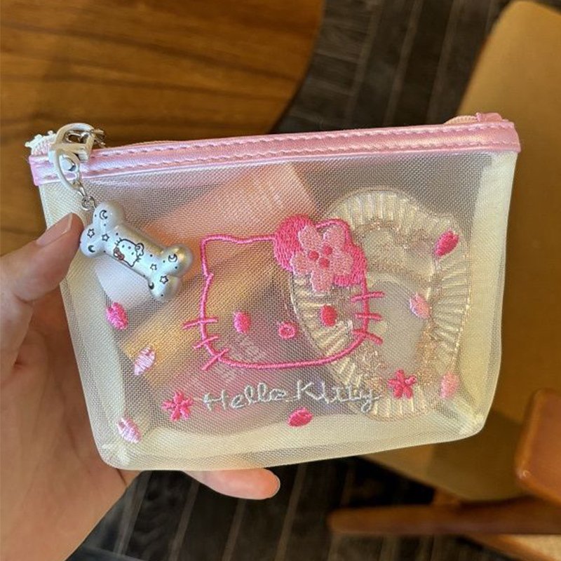 

MINISO Розовая прозрачная сетчатая сумка