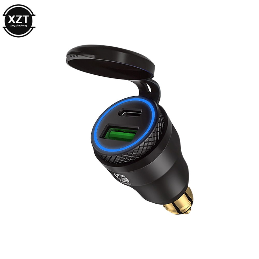 

Водонепроницаемое зарядное устройство для мотоцикла, 30 Вт, QC3.0, USB C-тип, адаптер питания PD, розетка Hella DIN, быстрое зарядное устройство для BMW Ducati Triumph
